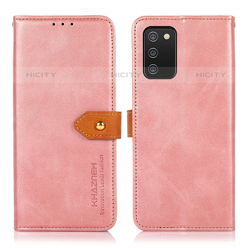 Coque Portefeuille Livre Cuir Etui Clapet N07P pour Samsung Galaxy M02s Rose Plus