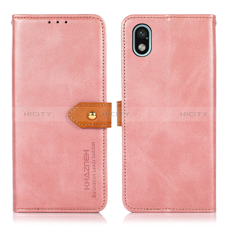 Coque Portefeuille Livre Cuir Etui Clapet N07P pour Sony Xperia Ace III SO-53C Rose Plus