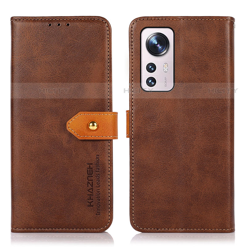 Coque Portefeuille Livre Cuir Etui Clapet N07P pour Xiaomi Mi 12 Lite 5G Marron Plus