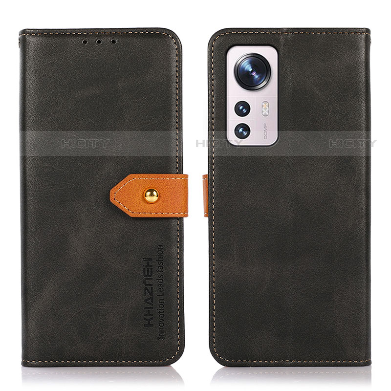 Coque Portefeuille Livre Cuir Etui Clapet N07P pour Xiaomi Mi 12 Lite 5G Noir Plus