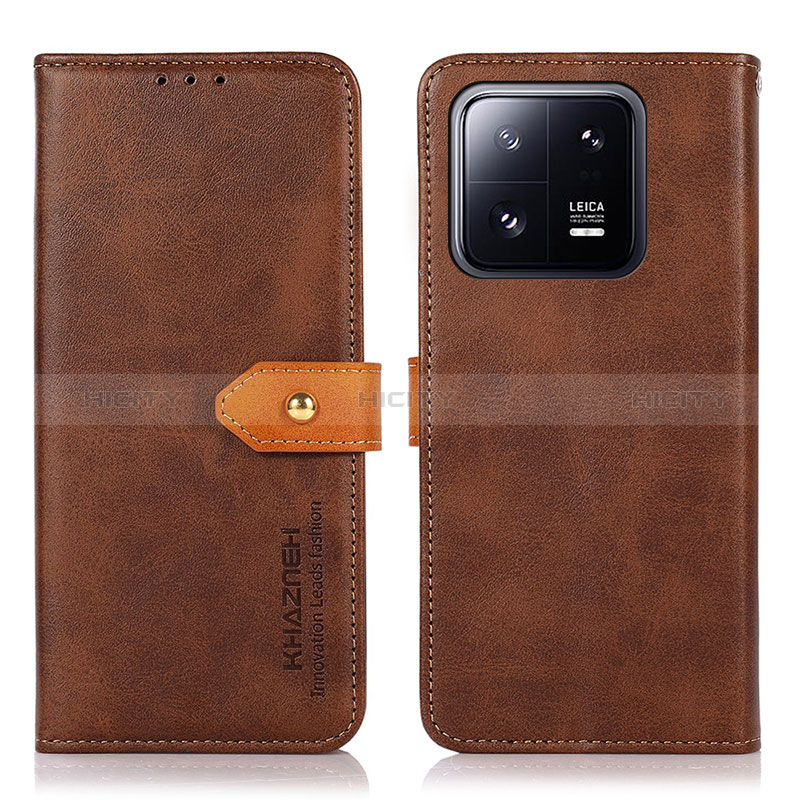 Coque Portefeuille Livre Cuir Etui Clapet N07P pour Xiaomi Mi 13 5G Marron Plus