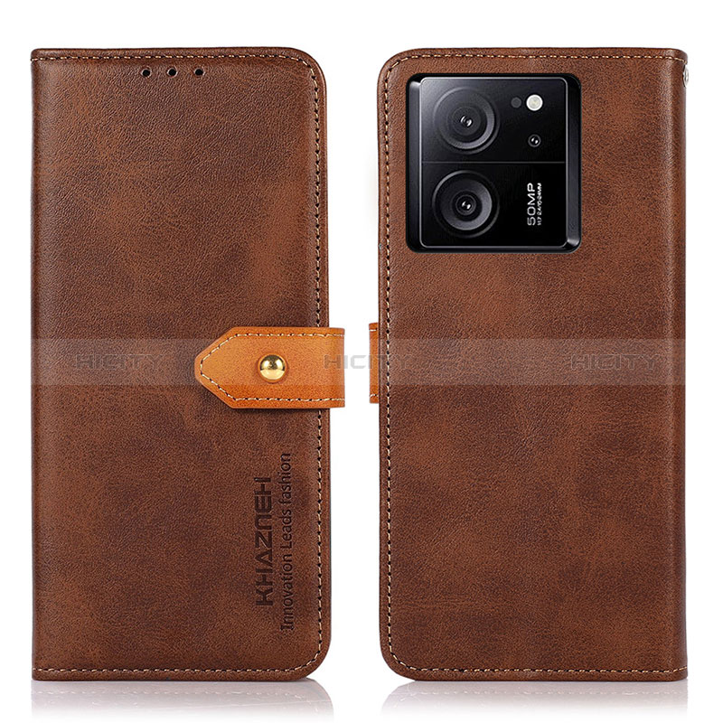 Coque Portefeuille Livre Cuir Etui Clapet N07P pour Xiaomi Mi 13T 5G Marron Plus