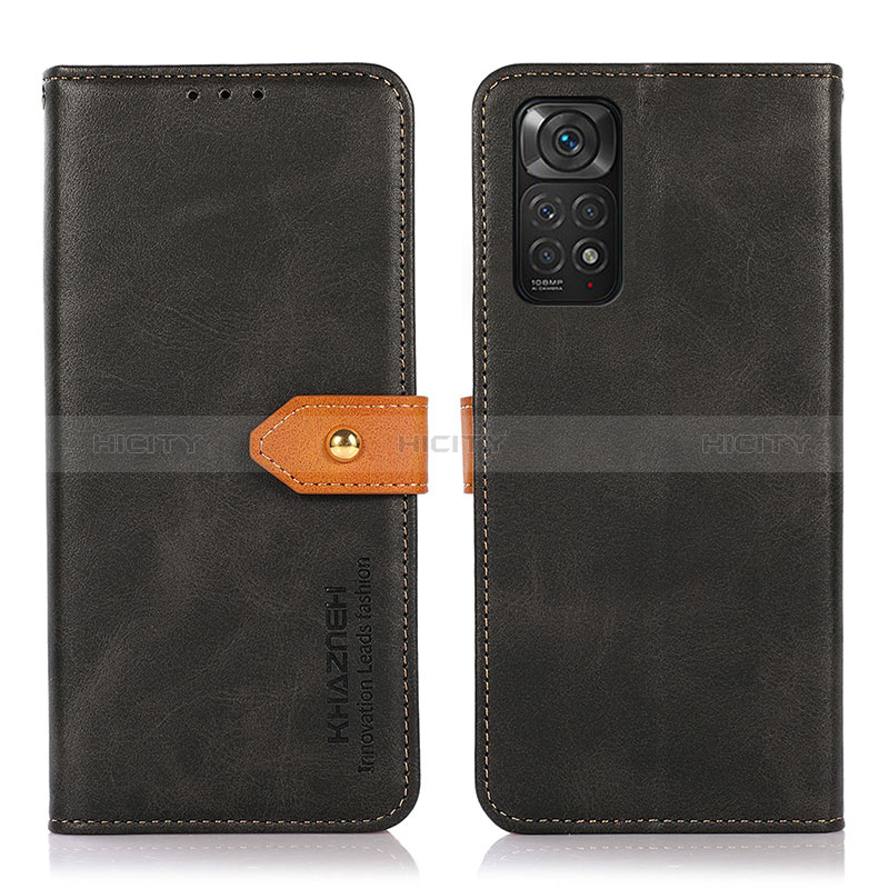 Coque Portefeuille Livre Cuir Etui Clapet N07P pour Xiaomi Redmi Note 11 4G (2022) Noir Plus