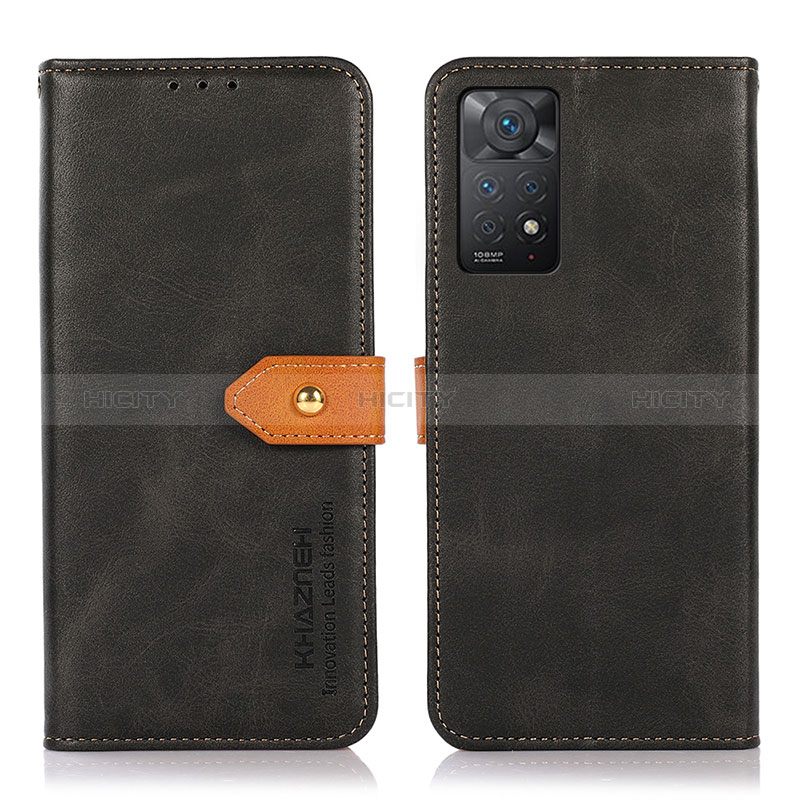 Coque Portefeuille Livre Cuir Etui Clapet N07P pour Xiaomi Redmi Note 11 Pro 4G Noir Plus