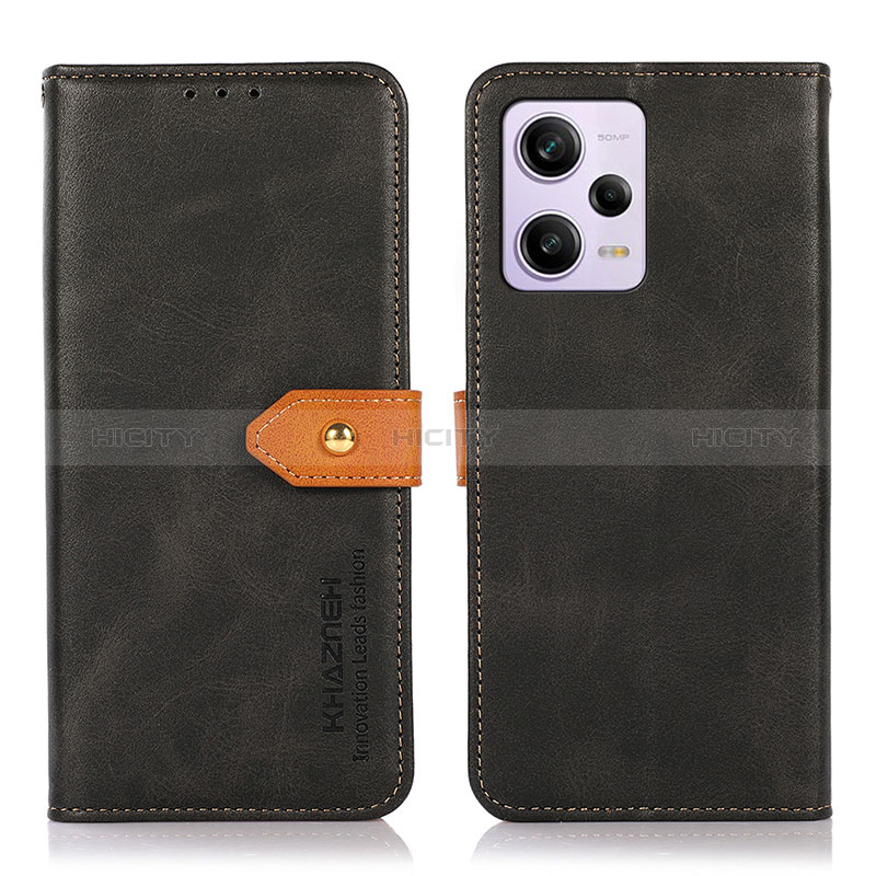 Coque Portefeuille Livre Cuir Etui Clapet N07P pour Xiaomi Redmi Note 12 Explorer Noir Plus