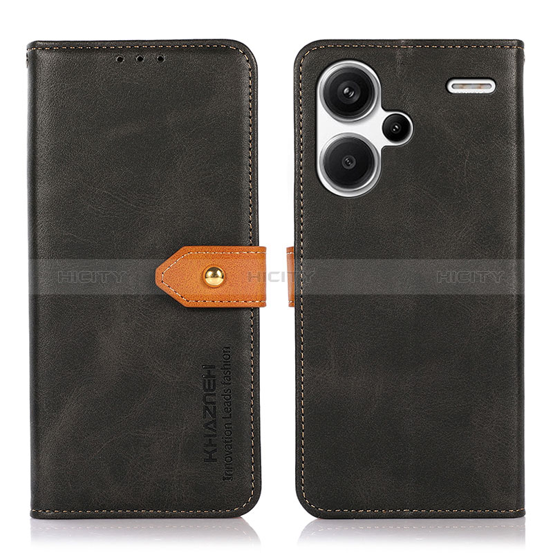 Coque Portefeuille Livre Cuir Etui Clapet N07P pour Xiaomi Redmi Note 13 Pro+ Plus 5G Noir Plus