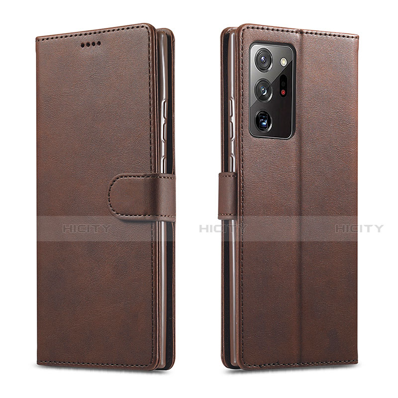 Coque Portefeuille Livre Cuir Etui Clapet N08 pour Samsung Galaxy Note 20 Ultra 5G Marron Plus