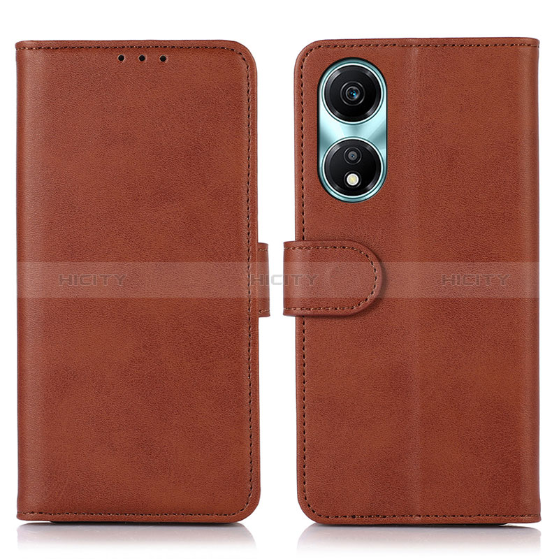 Coque Portefeuille Livre Cuir Etui Clapet N08P pour Huawei Honor X5 Plus Marron Plus