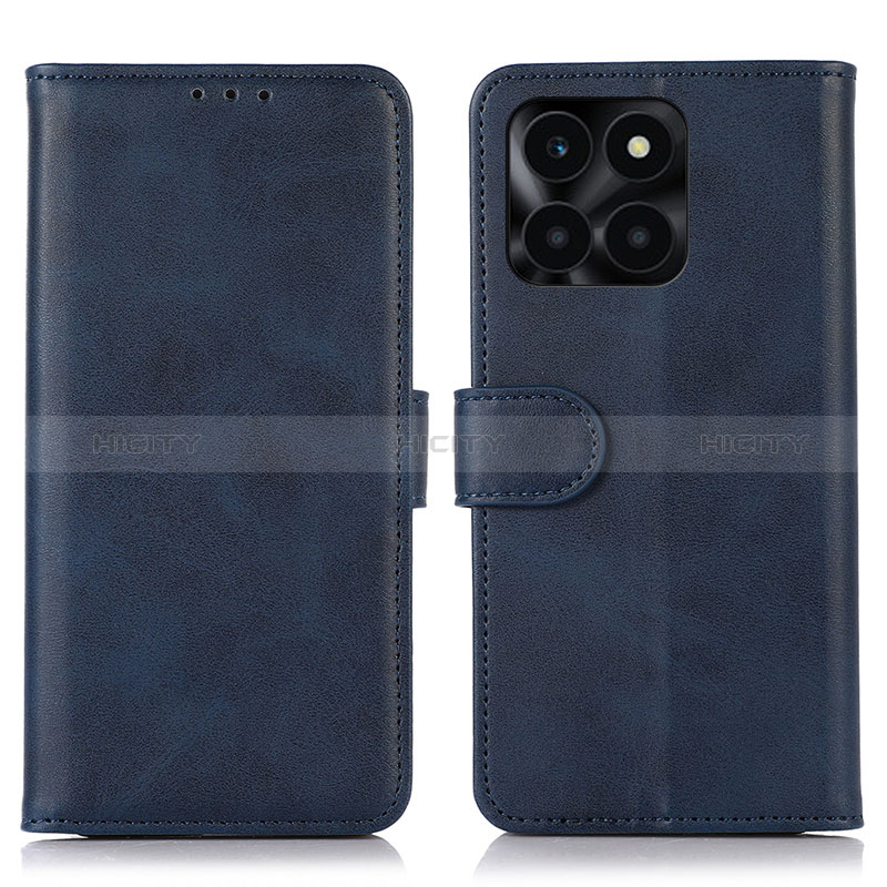 Coque Portefeuille Livre Cuir Etui Clapet N08P pour Huawei Honor X6a Bleu Plus