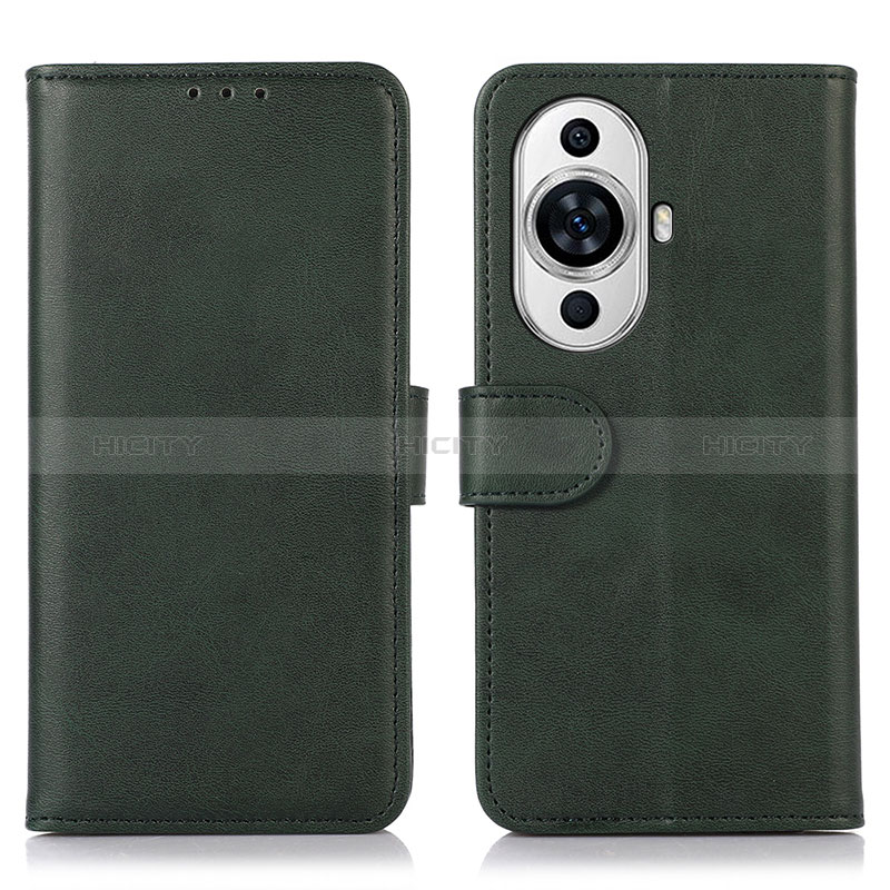 Coque Portefeuille Livre Cuir Etui Clapet N08P pour Huawei Nova 11 Ultra Vert Plus