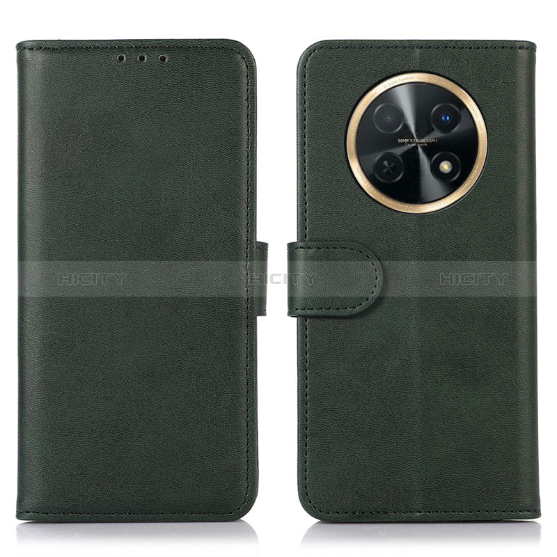 Coque Portefeuille Livre Cuir Etui Clapet N08P pour Huawei Nova Y91 Vert Plus