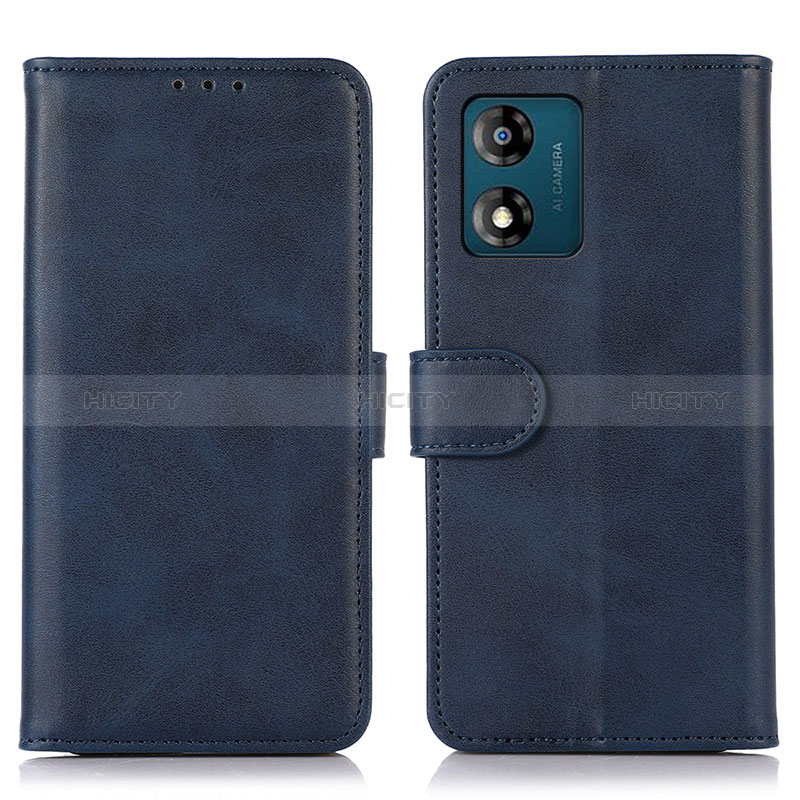 Coque Portefeuille Livre Cuir Etui Clapet N08P pour Motorola Moto E13 Bleu Plus