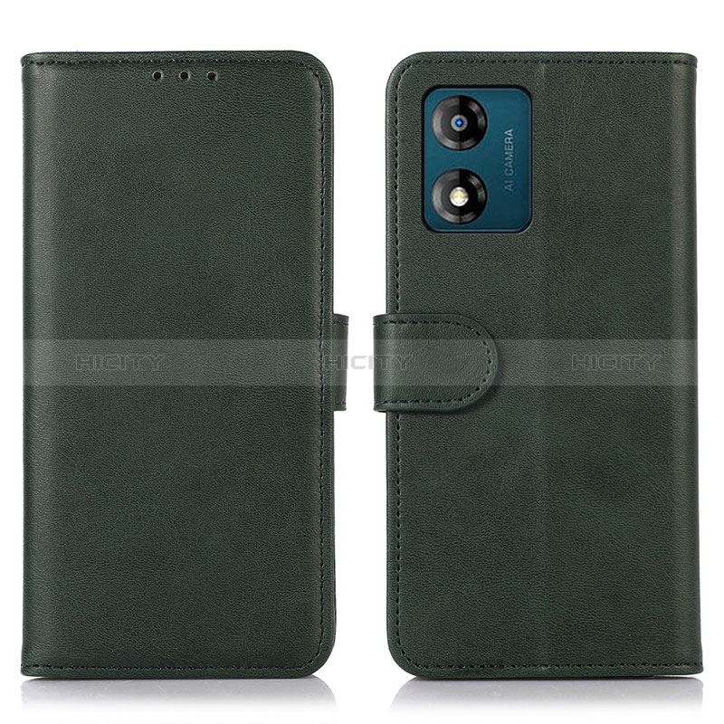 Coque Portefeuille Livre Cuir Etui Clapet N08P pour Motorola Moto E13 Vert Plus