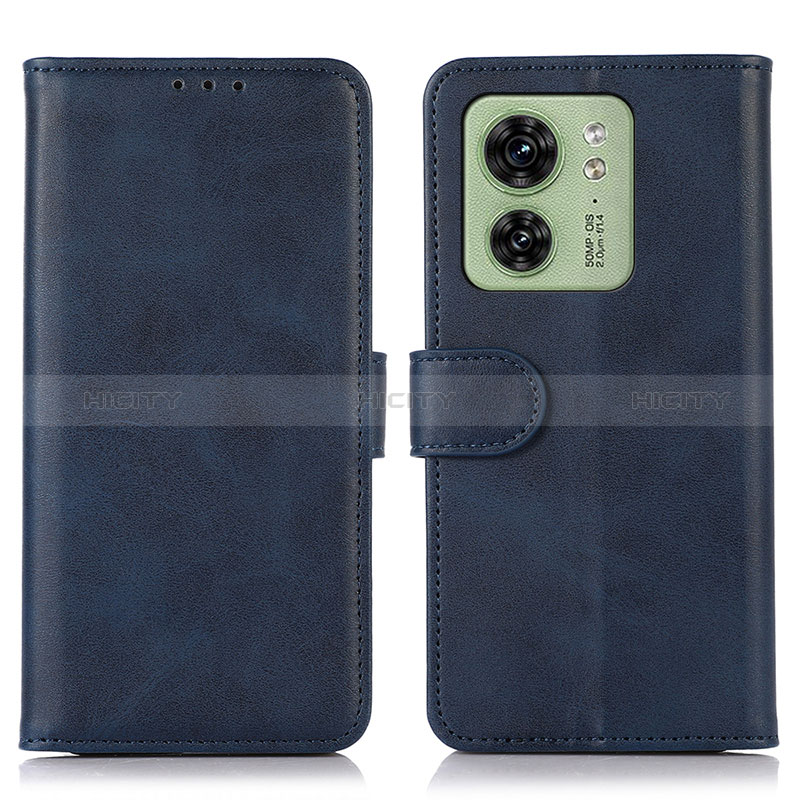 Coque Portefeuille Livre Cuir Etui Clapet N08P pour Motorola Moto Edge 40 5G Bleu Plus