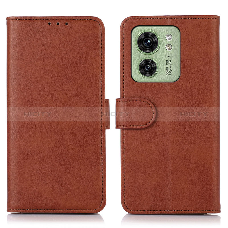 Coque Portefeuille Livre Cuir Etui Clapet N08P pour Motorola Moto Edge 40 5G Marron Plus