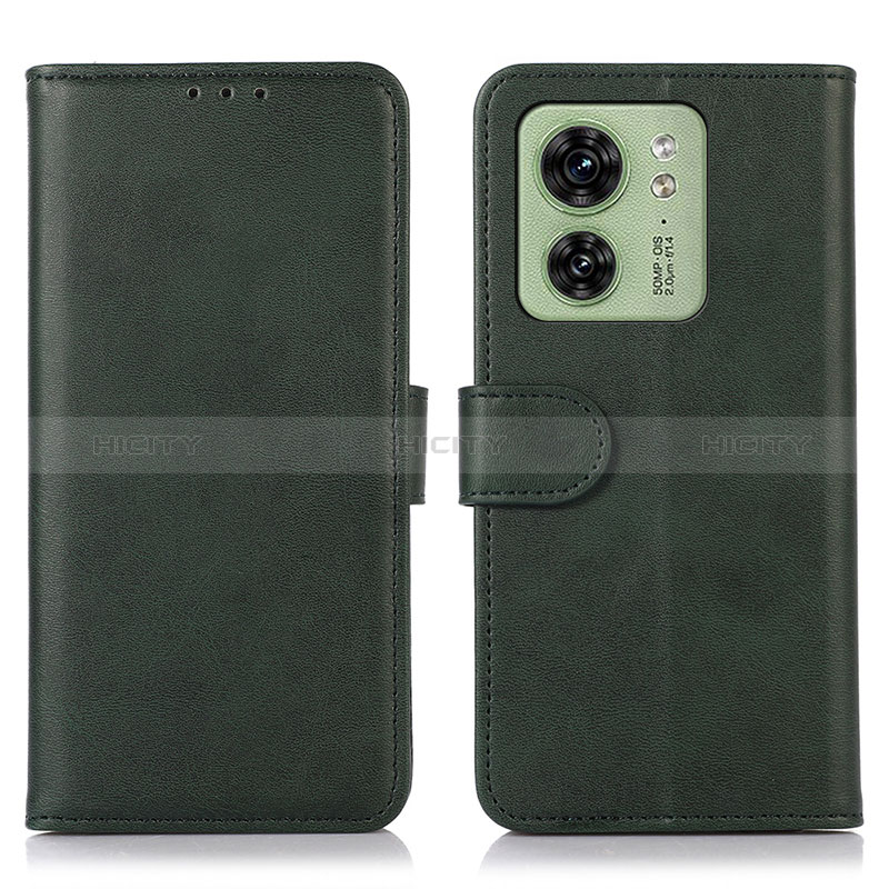 Coque Portefeuille Livre Cuir Etui Clapet N08P pour Motorola Moto Edge 40 5G Vert Plus