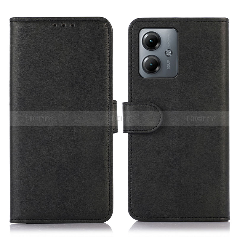 Coque Portefeuille Livre Cuir Etui Clapet N08P pour Motorola Moto G14 Noir Plus