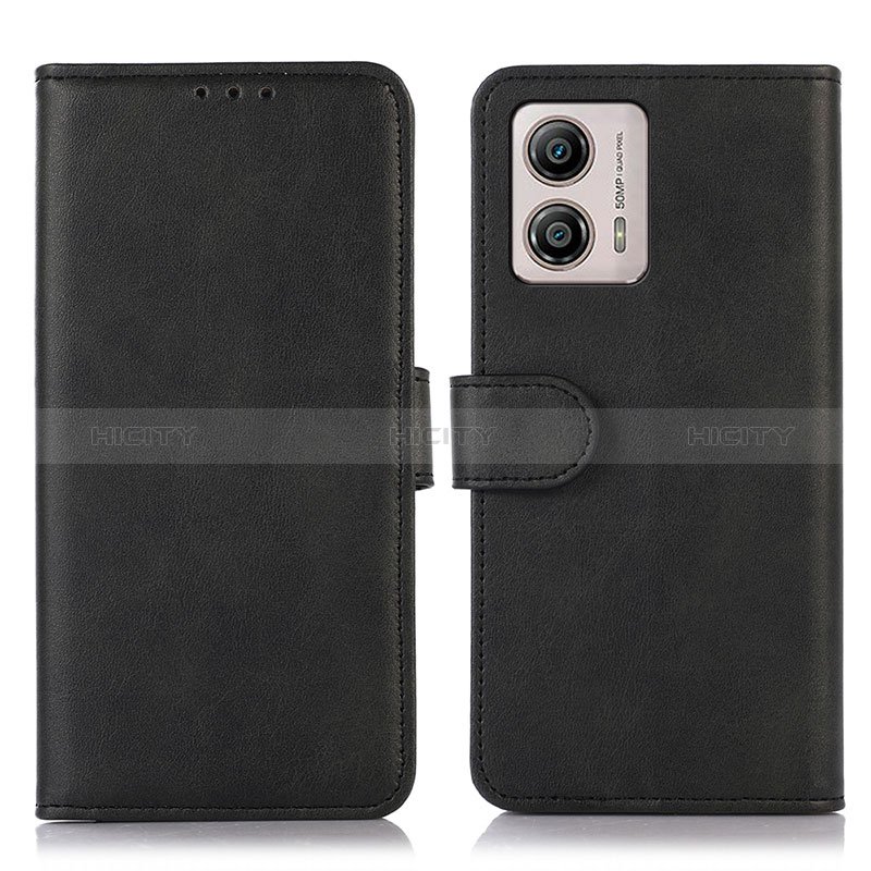 Coque Portefeuille Livre Cuir Etui Clapet N08P pour Motorola Moto G53j 5G Noir Plus