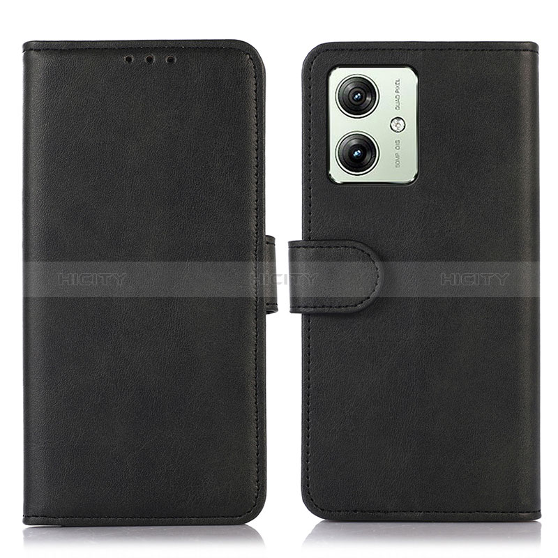 Coque Portefeuille Livre Cuir Etui Clapet N08P pour Motorola Moto G54 5G Noir Plus