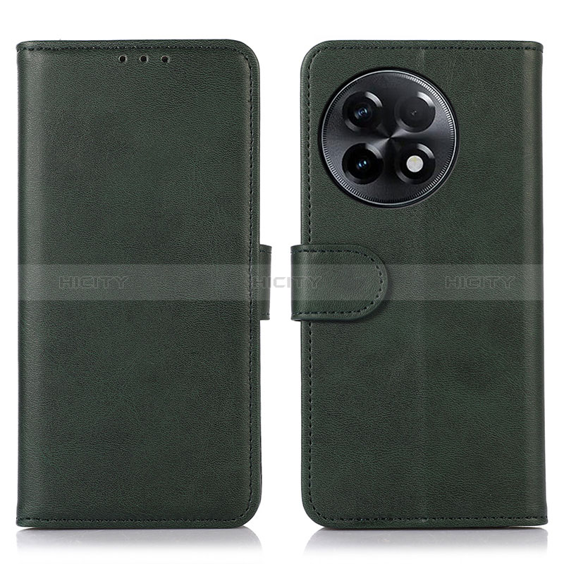 Coque Portefeuille Livre Cuir Etui Clapet N08P pour OnePlus 11R 5G Vert Plus