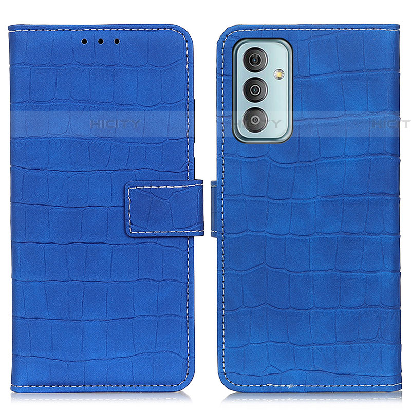 Coque Portefeuille Livre Cuir Etui Clapet N08P pour Samsung Galaxy F13 4G Bleu Plus