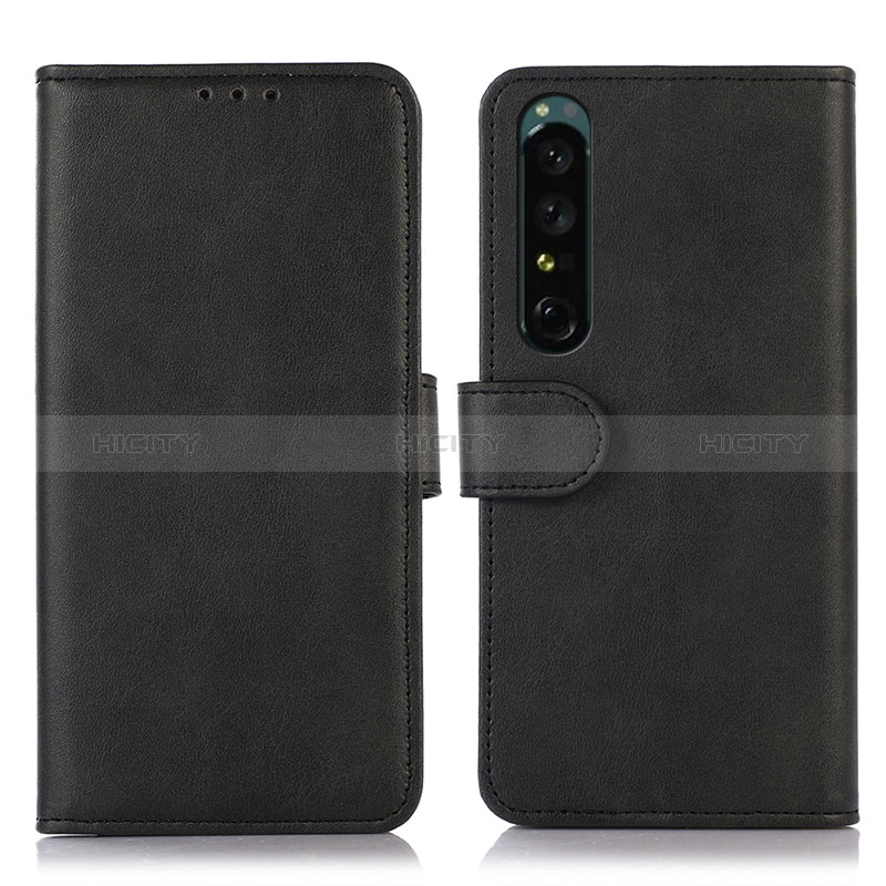 Coque Portefeuille Livre Cuir Etui Clapet N08P pour Sony Xperia 1 IV Noir Plus