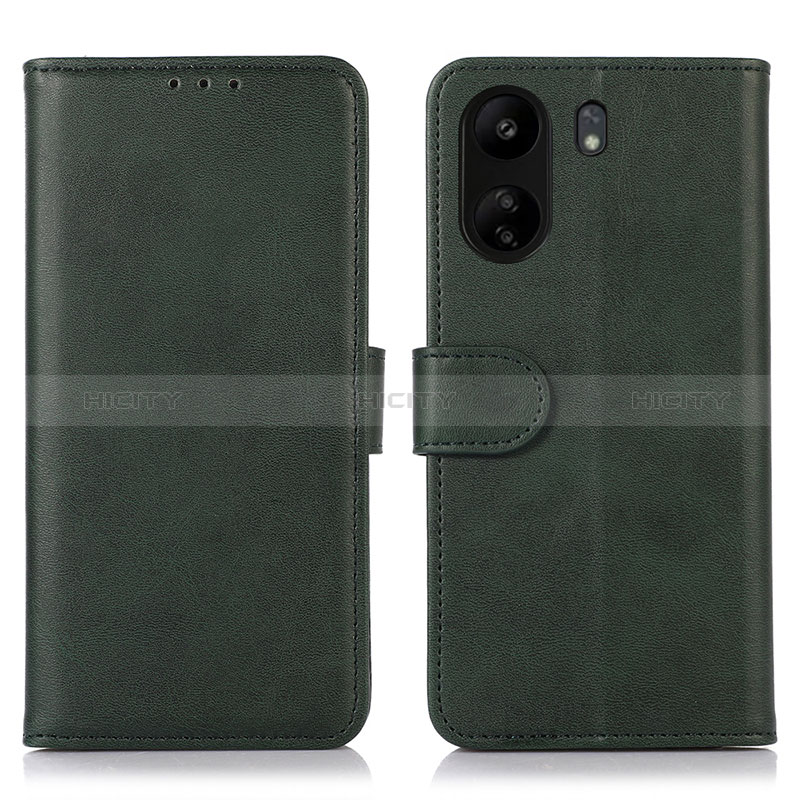 Coque Portefeuille Livre Cuir Etui Clapet N08P pour Xiaomi Redmi 13C Vert Plus