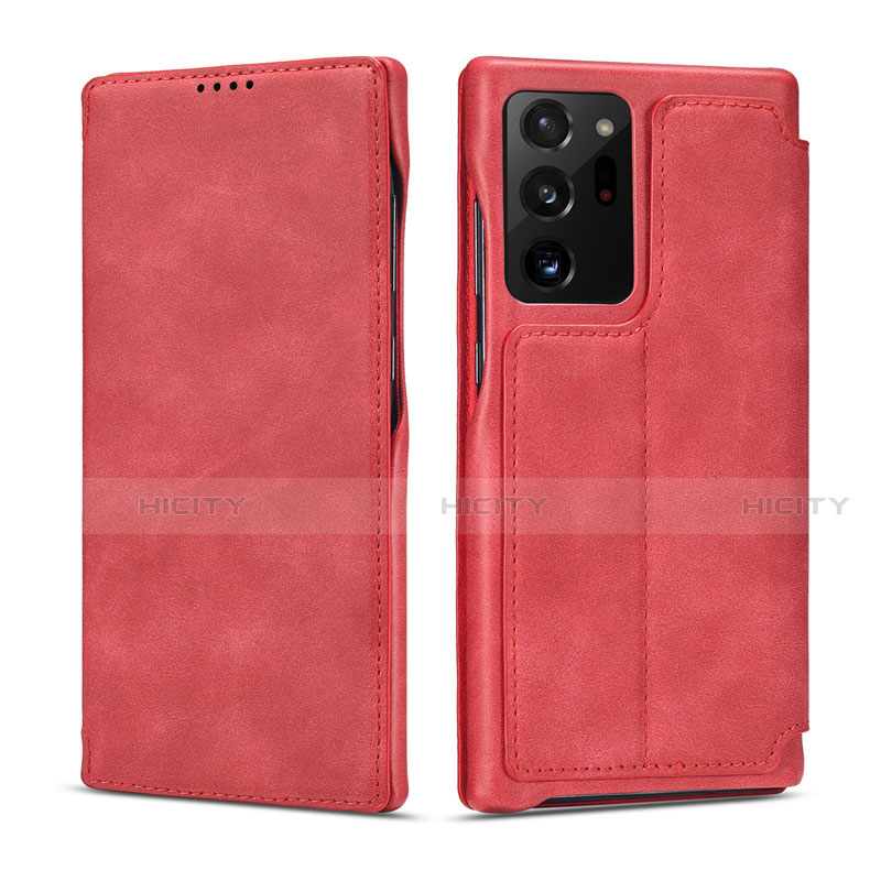 Coque Portefeuille Livre Cuir Etui Clapet N09 pour Samsung Galaxy Note 20 Ultra 5G Rouge Plus