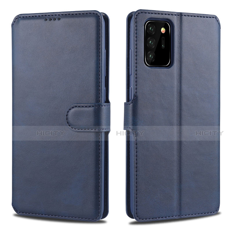 Coque Portefeuille Livre Cuir Etui Clapet N12 pour Samsung Galaxy Note 20 Ultra 5G Bleu Plus