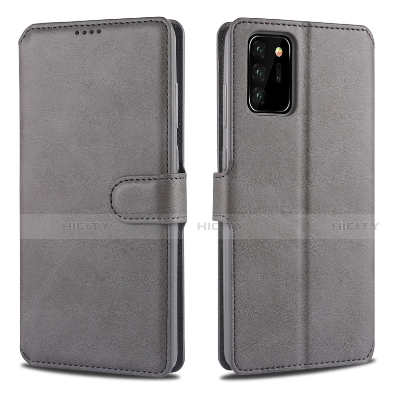 Coque Portefeuille Livre Cuir Etui Clapet N12 pour Samsung Galaxy Note 20 Ultra 5G Gris Plus