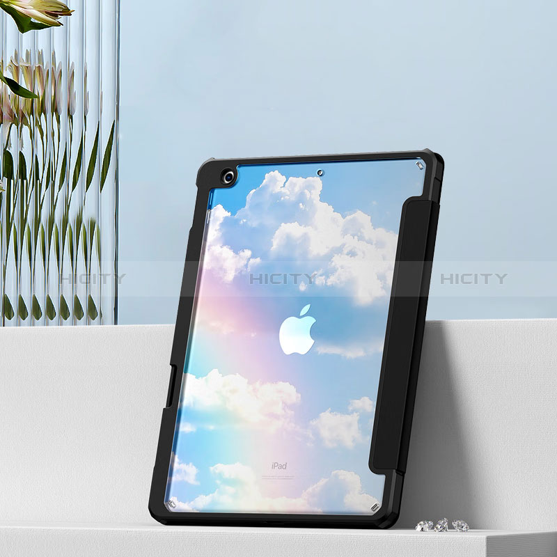 Coque Portefeuille Livre Cuir Etui Clapet P01 pour Apple iPad 10.2 (2019) Noir Plus