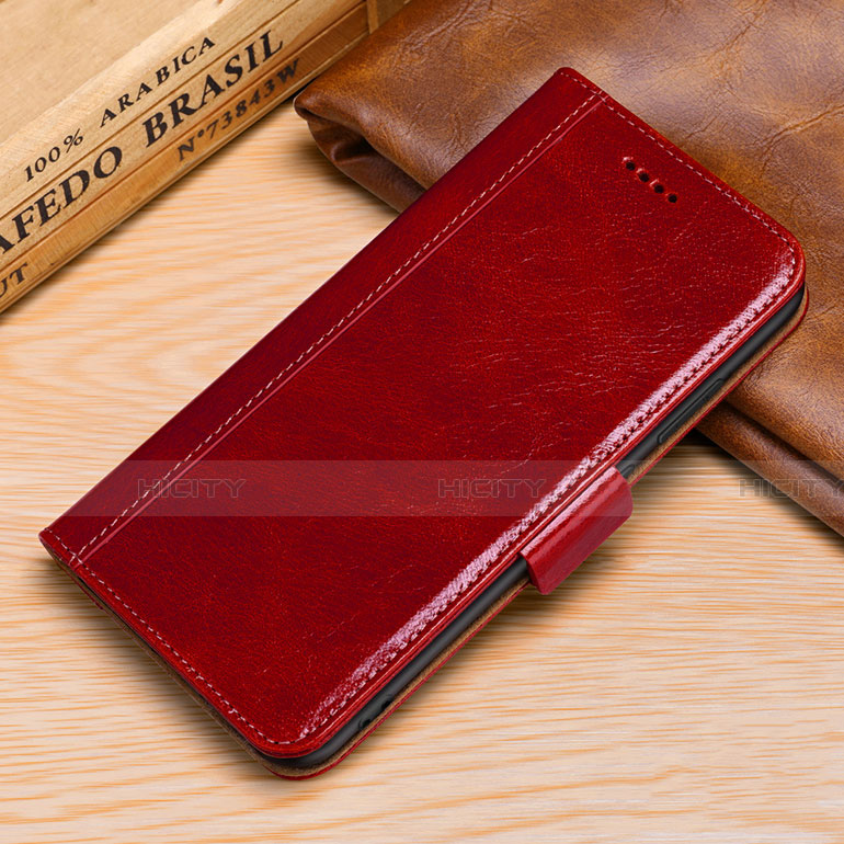 Coque Portefeuille Livre Cuir Etui Clapet P01 pour Huawei P30 Lite XL Rouge Plus