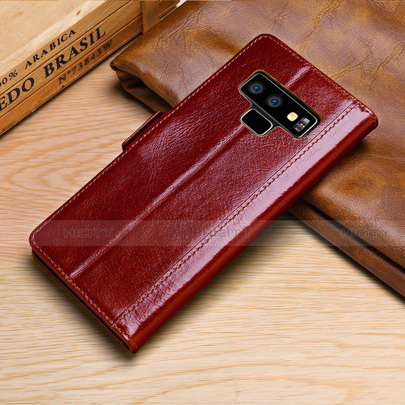 Coque Portefeuille Livre Cuir Etui Clapet P01 pour Samsung Galaxy Note 9 Rouge Plus