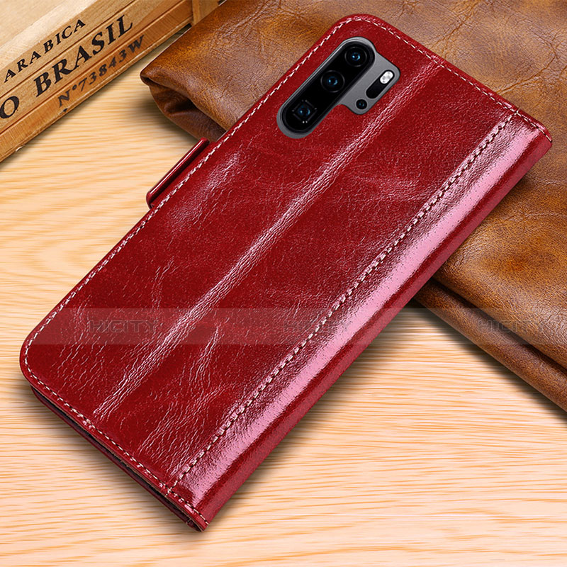 Coque Portefeuille Livre Cuir Etui Clapet P03 pour Huawei P30 Pro New Edition Rouge Plus