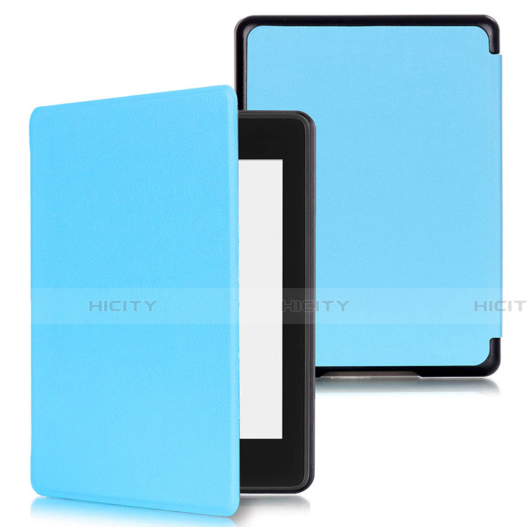 Coque Portefeuille Livre Cuir Etui Clapet pour Amazon Kindle Paperwhite 6 inch Bleu Ciel Plus