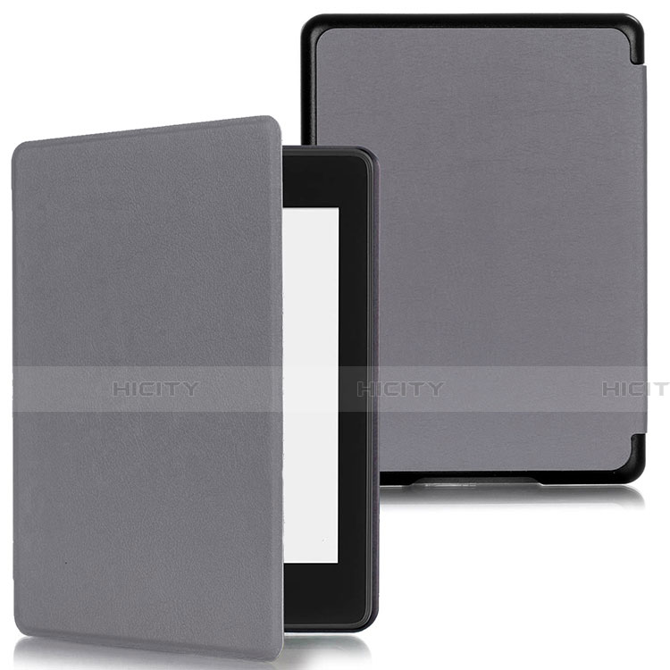 Coque Portefeuille Livre Cuir Etui Clapet pour Amazon Kindle Paperwhite 6 inch Gris Plus