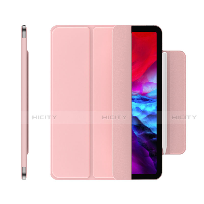 Coque Portefeuille Livre Cuir Etui Clapet pour Apple iPad Pro 11 (2020) Or Rose Plus