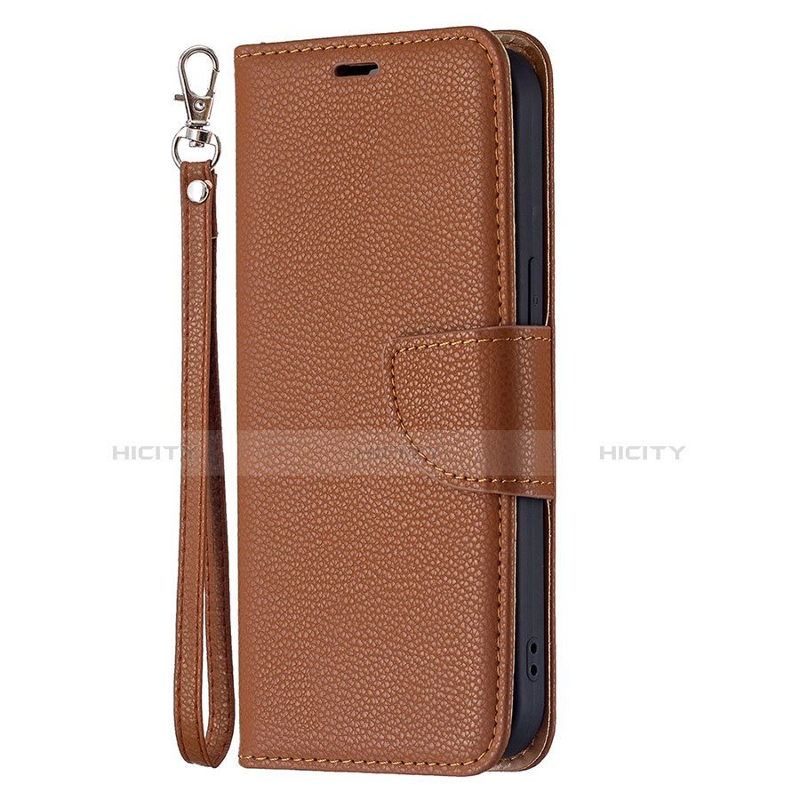 Coque Portefeuille Livre Cuir Etui Clapet pour Apple iPhone 13 Mini Marron Plus