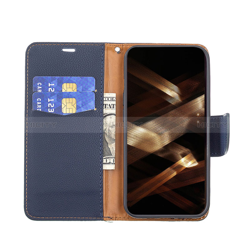 Coque Portefeuille Livre Cuir Etui Clapet pour Apple iPhone 14 Pro Bleu Royal Plus