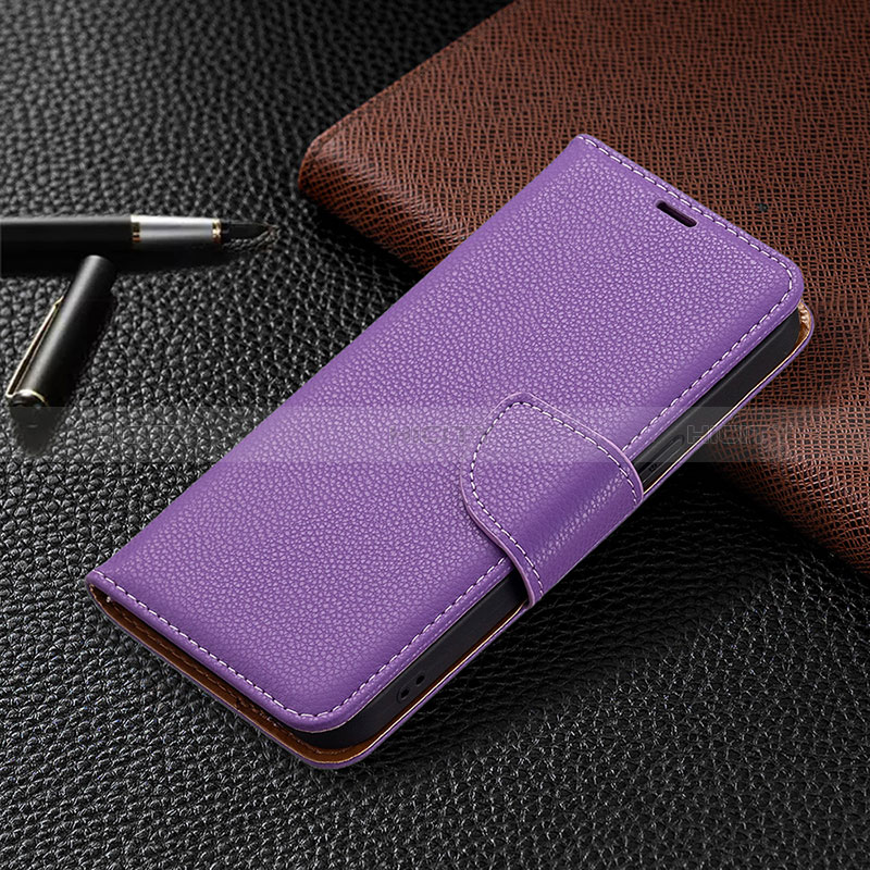 Coque Portefeuille Livre Cuir Etui Clapet pour Apple iPhone 14 Pro Max Violet Plus