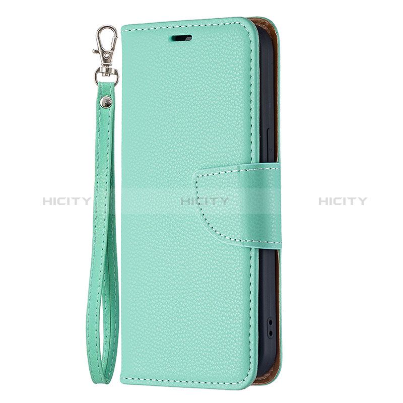 Coque Portefeuille Livre Cuir Etui Clapet pour Apple iPhone 15 Cyan Plus