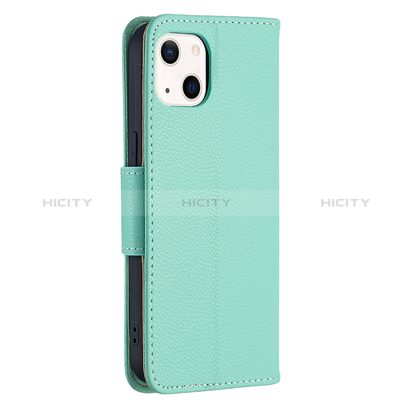 Coque Portefeuille Livre Cuir Etui Clapet pour Apple iPhone 15 Cyan Plus