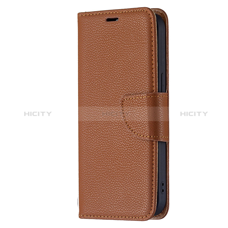 Coque Portefeuille Livre Cuir Etui Clapet pour Apple iPhone 15 Marron Plus