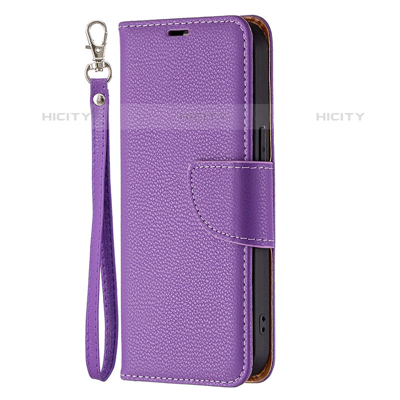 Coque Portefeuille Livre Cuir Etui Clapet pour Apple iPhone 15 Pro Max Violet Plus