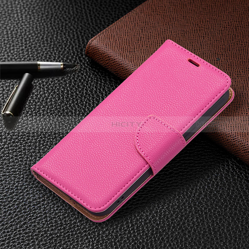 Coque Portefeuille Livre Cuir Etui Clapet pour Apple iPhone 15 Rose Rouge Plus