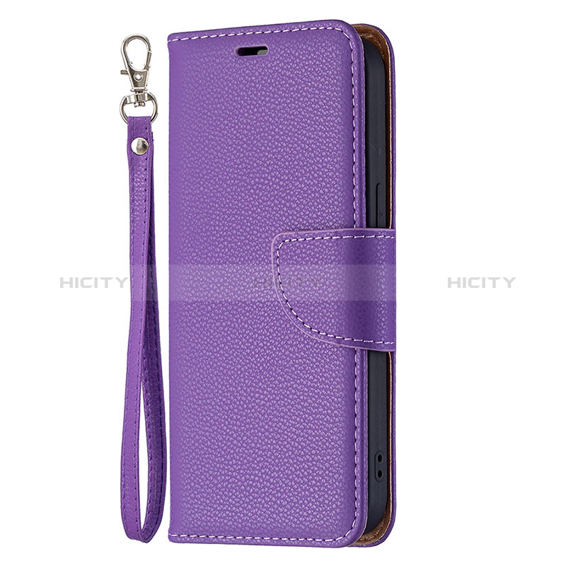 Coque Portefeuille Livre Cuir Etui Clapet pour Apple iPhone 15 Violet Plus