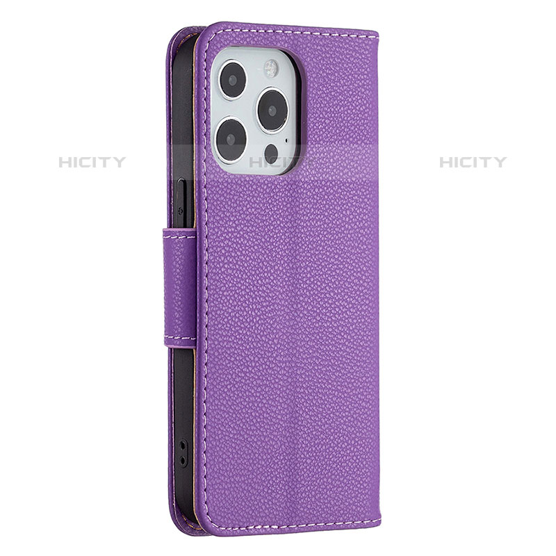 Coque Portefeuille Livre Cuir Etui Clapet pour Apple iPhone 16 Pro Max Violet Plus