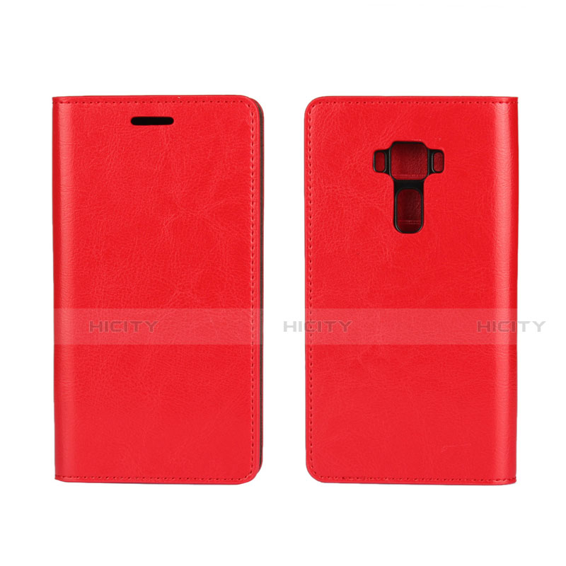 Coque Portefeuille Livre Cuir Etui Clapet pour Asus Zenfone 3 ZE552KL Rouge Plus