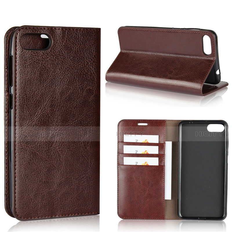 Coque Portefeuille Livre Cuir Etui Clapet pour Asus Zenfone 4 Max ZC554KL Marron Plus