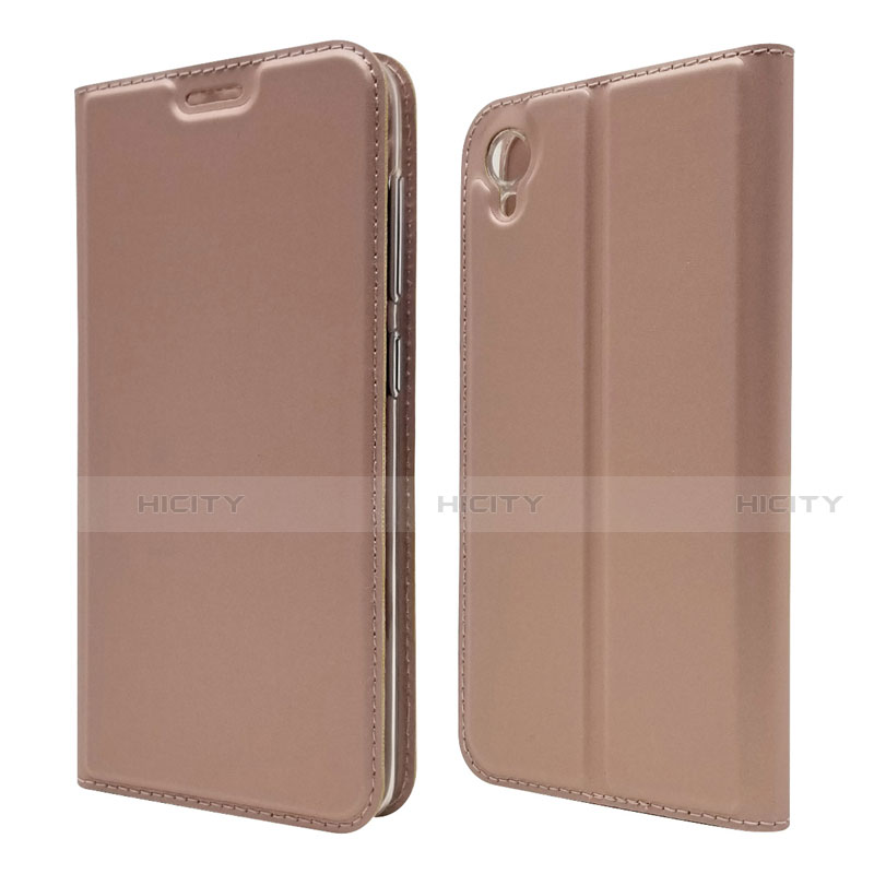 Coque Portefeuille Livre Cuir Etui Clapet pour Asus ZenFone Live L1 ZA550KL Or Rose Plus